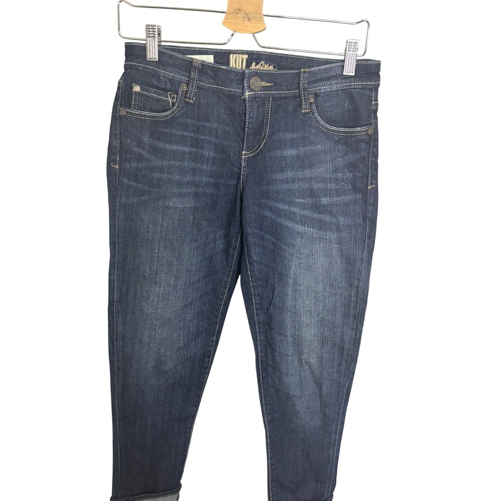 Kut‎ from the Kloth Katy Slim Boyfriend Jeans Womens 2 Blue Excellent Dark Wash